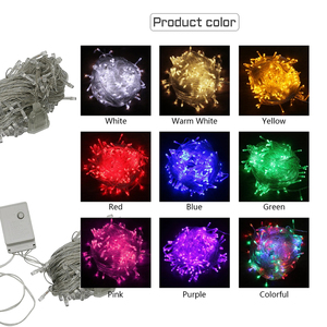 EU AC 220VLEDストリングライトマルチカラーIP67防水5M50LED 10M100LEDテール延長プラグ付きダイナミック8モードコントローラー - Product Image 6