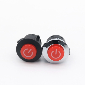 Yüksek kalite 22mm plastik düğme anahtarı 12/24V LED güç lambası anlık düğme anahtarı - Product Image 5