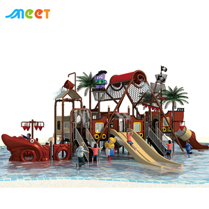 मजेदार समुद्री थीम वाटर पार्क खेल मैदान के उपकरण स्विमिंग पूल के लिए बड़े प्लास्टिक पानी स्लाइड - Product Image 2