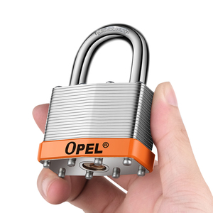OPEL Durable Anti-Theft Gray Iron Steel Padlock Multifunctional Safe Locker Security Door <strong>Lock</strong> with <strong>Key</strong> Unlock Way Great Price - Product Image 3