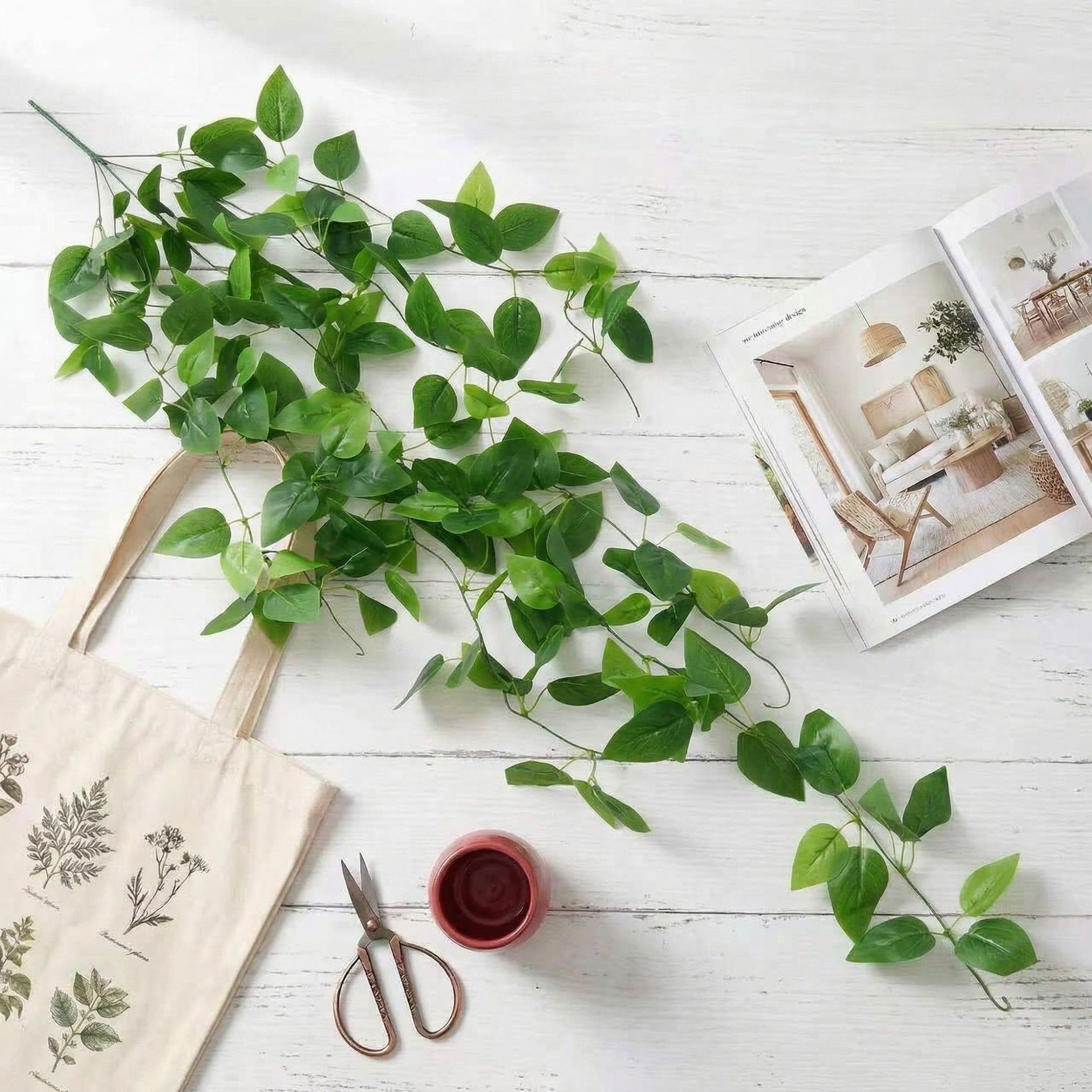 Tenture murale pothos vert