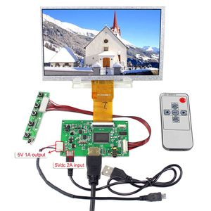 Pantalla Tft Pantalla Lcd Placa de visualización 1024X600 Pantalla Lcd Publicidad Pantalla Lcd Tft de 7 pulgadas con placa de controlador Hd Mi