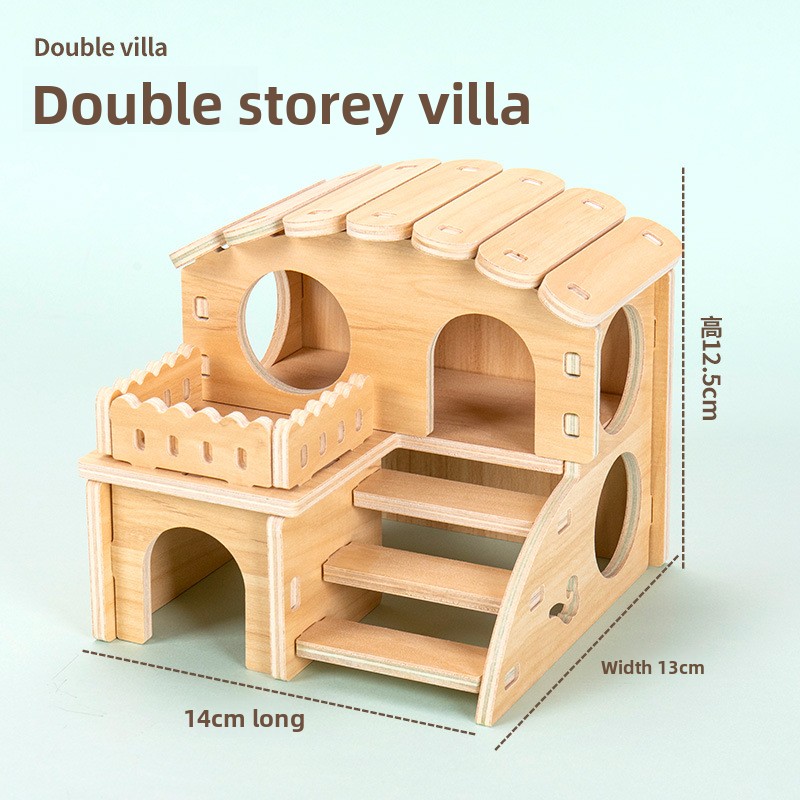 Villa à deux étages en bois massif