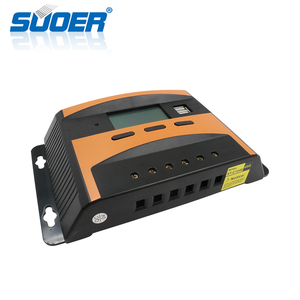 Controlador de carga solar Suoer 12V/24V PWM con pantalla LCD Regulador manual 40A para sistemas solares - Product Image 5