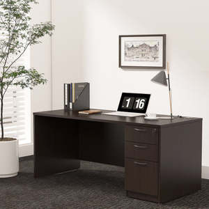 Escritorio de mesa de oficina ejecutiva de madera personalizado con cajones y cerraduras Escritorio de mesa ejecutiva para ordenador - Product Image 4