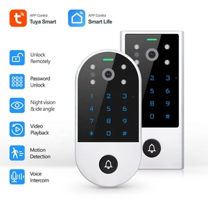 Hochwertige Tuya Smart WiFi Touch Tastatur <span class=keywords><strong>Video</strong></span> <span class=keywords><strong>Intercom</strong></span> Zugangs kontrolle mit Entsperren per ID-Karte, Passwort, App-PST-VC1