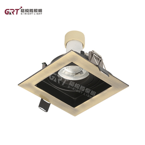 防眩光金色外壳GU10可定制瓦数9w 15w方形嵌入式COB Led筒灯 - Product Image 4