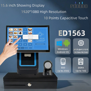 Nice Appearance 15.6 Inch <strong>Windows</strong>/Android POS System <strong>with</strong> Dual Screen Solution, 80mm <strong>Built</strong>-in Printer POS Machine - Product Image 4