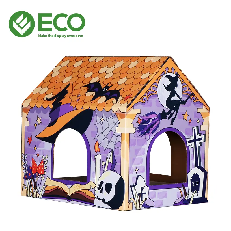 Индивидуальные деревянные и картонные, для Хэллоуина, кошачий домик с кошачьей доской, эко-пояс, небольшой домик для домашних животных, прямоугольный деревянный 200 шт.