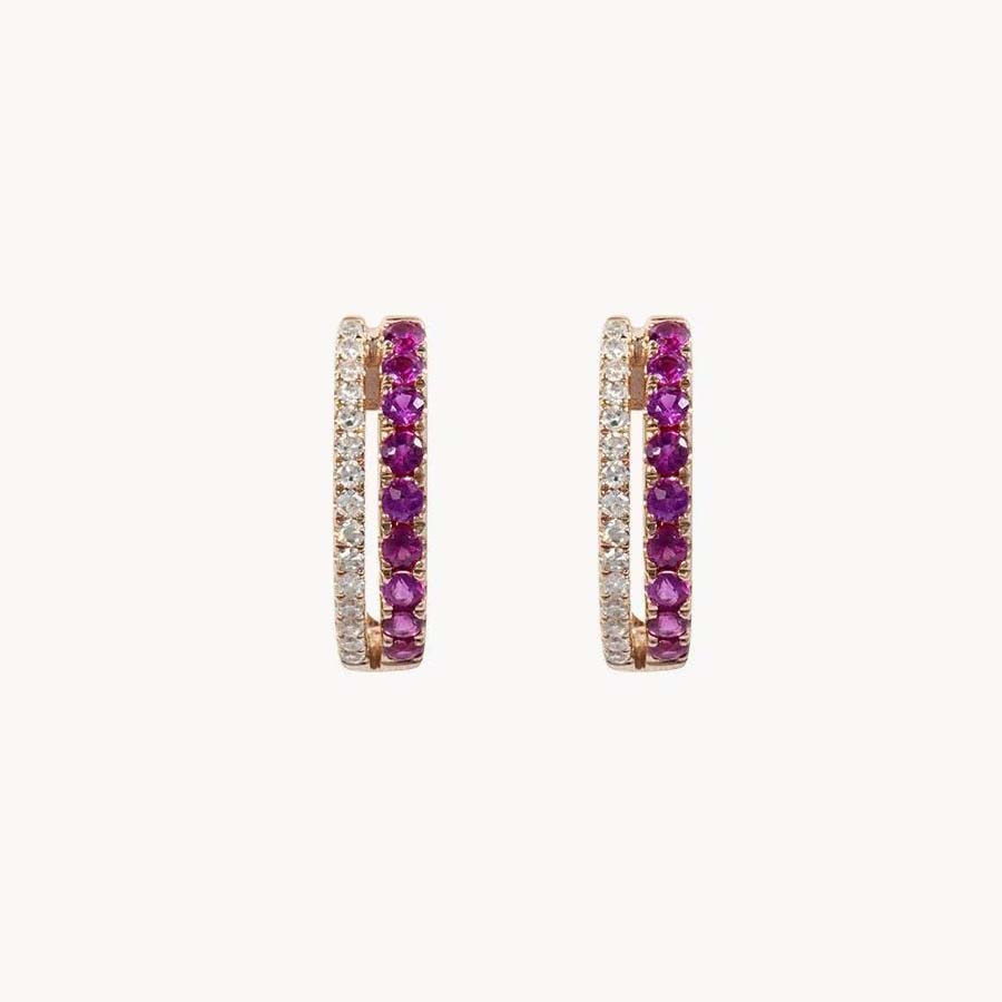 18k gold ruby + white