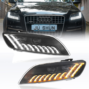 Juaudi AUDI Q7 2006-2015 Q7 için LED far farlar LED DRL hareketli sinyal lambaları LED Lens projektör - Product Image 1