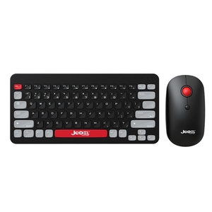 Mini combo de ratón inalámbrico 4D BT con 79 teclas Teclado de oficina Delgado Teclas de colores mezclados Interfaz USB Nuevo teclado para computadora portátil - Product Image 1