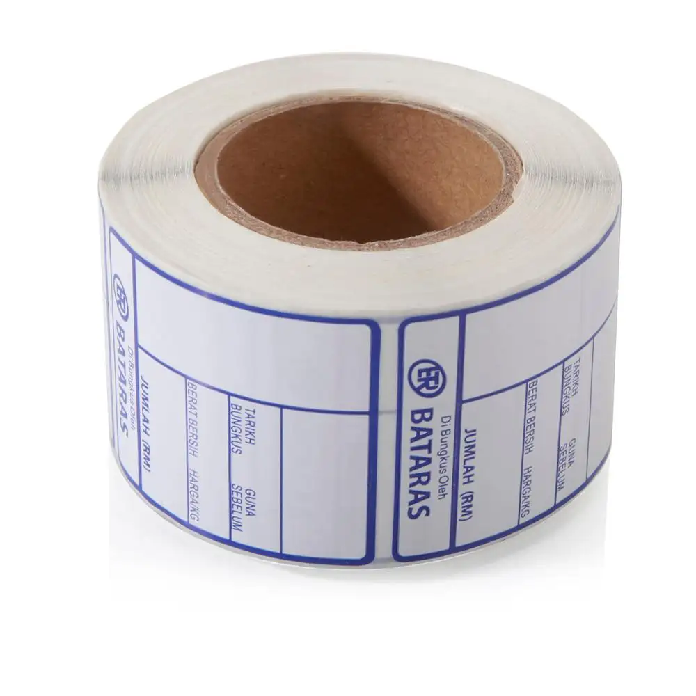 Water proof Self-adhesive Label Thermal Sticker for bottle Supermarket Store