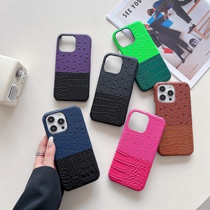 เคสโทรศัพท์มือถือฝาปิดครึ่งคุณภาพสูงมีลายจระเข้ฝาครอบโทรศัพท์ PC แบบแข็งสไตล์หลากสี - Product Image 5
