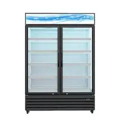 市販のソフトドリンククーラーダブルガラスドアクーラーディスプレイ直立冷蔵庫