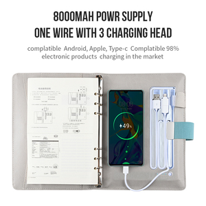 Custom Diary <strong>Notebook</strong> with Gift Box Business Gift Agenda Planner Power Bank Charging Fingerprint Lock <strong>Notebook</strong> - Product Image 4
