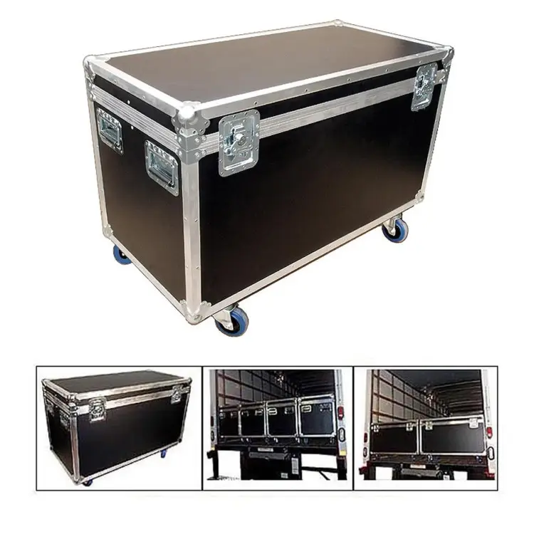 44 X 22 SIGNATURE EXTRA HIGH ATA CABLE TRUNK W WHEELS and 3 COMPARTMENTS