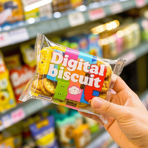 定制印刷500块饼干糖单独包装耐用平袋易撕食品包装定制防臭