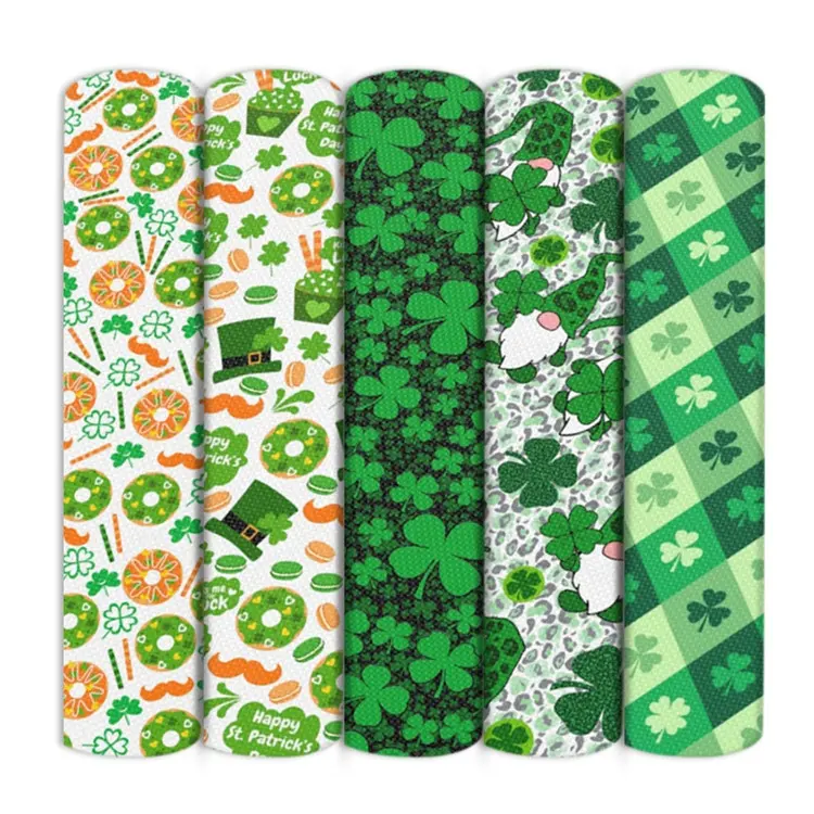 20X34Cm Tùy Chỉnh St Patricks Day Ngày In Faux Da Tổng Hợp Sheets Đối Với Tự Làm Bông Tai Tóc Cung Và Thủ Công làm 14436