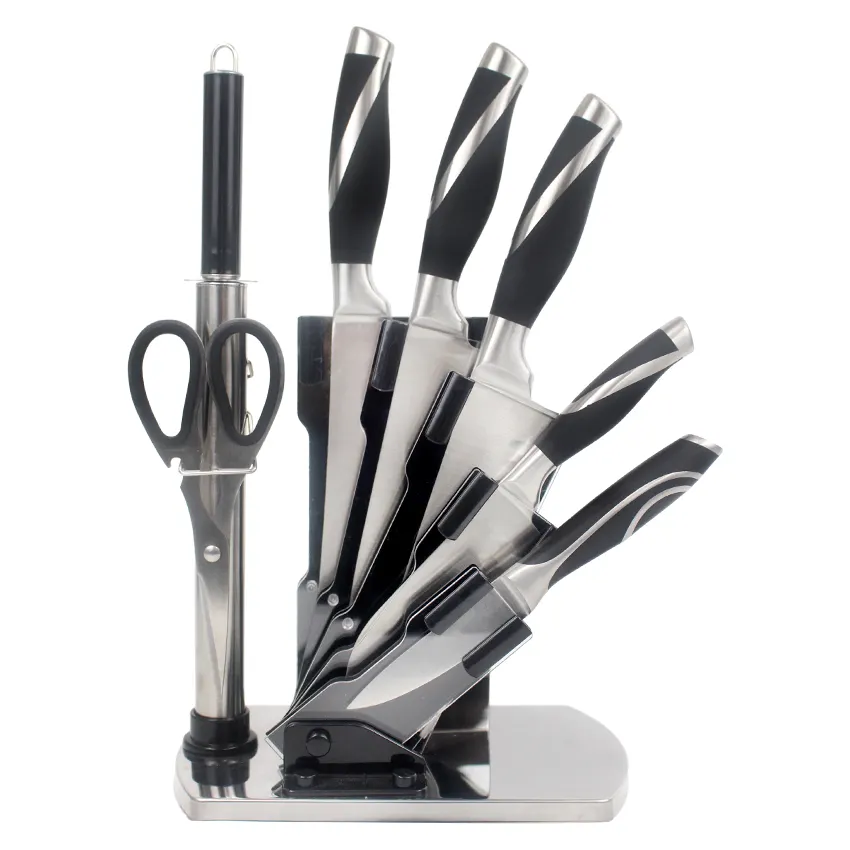 China Manufacturer Customize Boxed Taiwan Luxury With Acrylic Stand Kitchen Knives Set