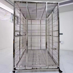 Cage pour perroquet moderne à double couche Cage à oiseaux en acier inoxydable solide antirouille et écologique - Product Image 1