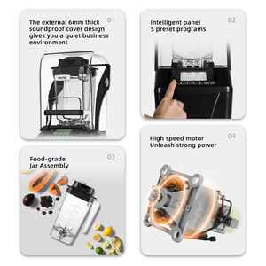 Commercial <strong>Variable</strong> Speed Smoothie Preset <strong>Programs</strong> Blender Restaurant-Grade Blender MS-E680Q - Product Image 4