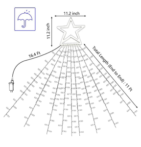 Christmas Decorations Star <strong>Lights</strong> 317 LED 8 <strong>Kinds</strong> <strong>of</strong> Lighting Modes Fairy-Tale Waterfall Tree <strong>Lights</strong>