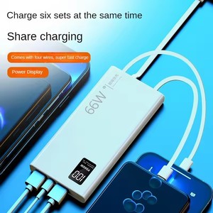 LED Display 10000mAh Power Bank With Built in Cables,USB <strong>C</strong> Battery Pack Portable Charger with 6 <strong>Outputs</strong> 2 <strong>Inputs</strong> Power Bank - Product Image 6