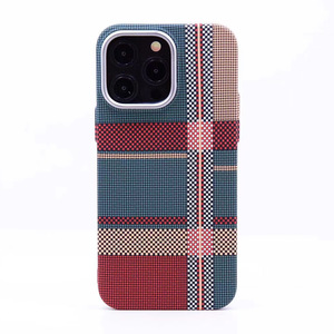 LUXO tasarım iPhone için kılıf 14/15 Pro Max klasik dama doku ince PC manyetik kapak karanlıkta kızdırma - Product Image 1
