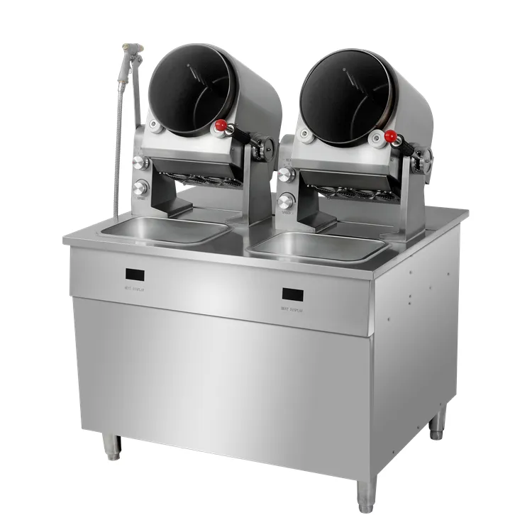 الصناعية الكهربائية الغاز التدفئة طبل ماكينة طهي روبوت الغذاء ماكينة طهي السيارات كوك آلة