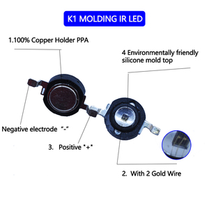 60度小型角度Smdダイオード850NM 3w IR赤外線<span class=keywords><strong>LED</strong></span>チップROHS認定