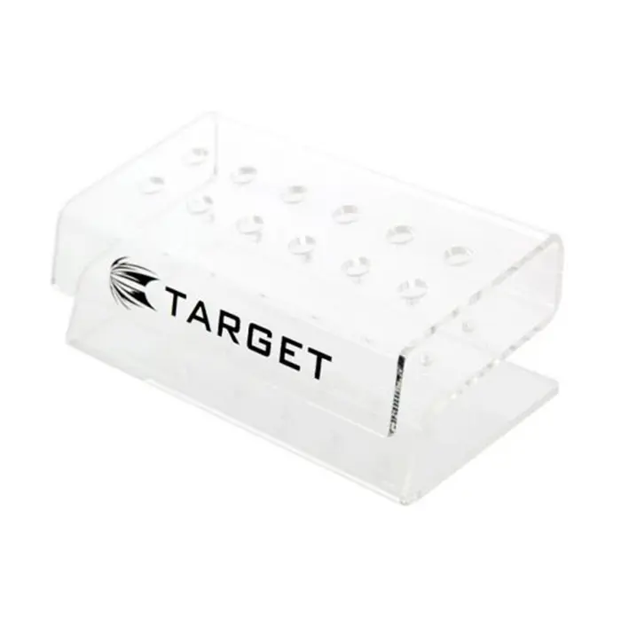 logo named on transparent plexiglass 12 holes darts holder stand acrylic metal point darts organizer stand