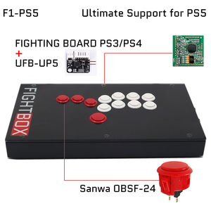 BOARD-UP5ปุ่มทั้งหมดของ Sanwa จอยสติ๊กสำหรับต่อสู้, จอยสติ๊กสไตล์เกมสำหรับ Xbox x/ S/PS5/PS4/พีซี