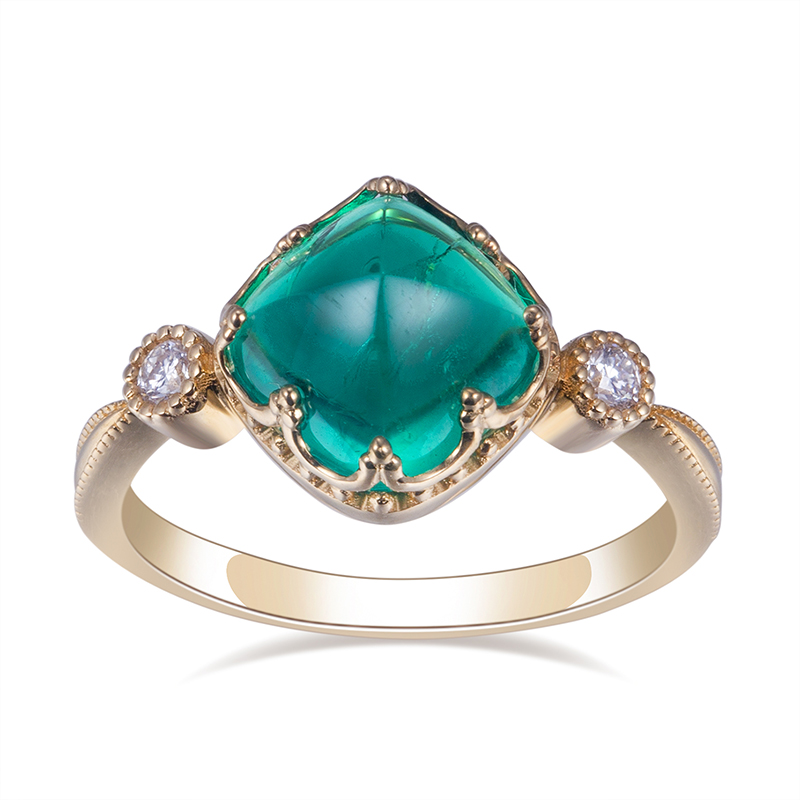 Anillo de Esmeralda Creada en Oro de 18K