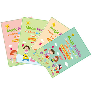 子供のためのアラビア語フランス語練習コピーブック再利用可能な手書きノートブックABCトレーシングブック - Product Image 3