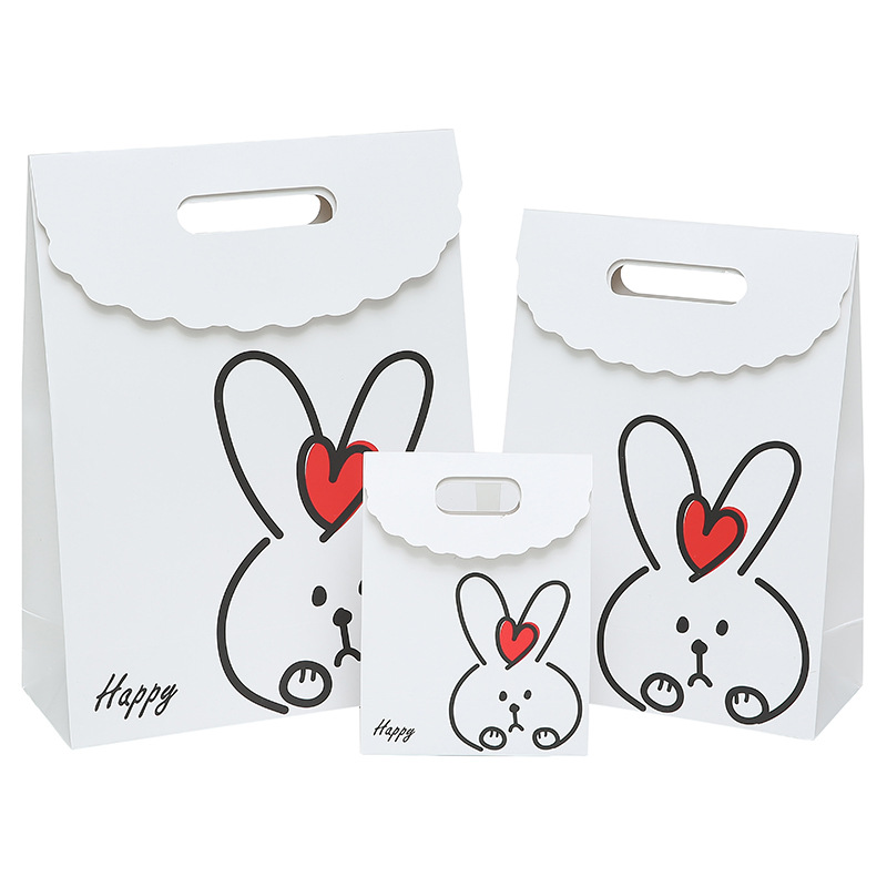 定制时尚奢华礼品袋纸质礼品袋带标志纸模切纸袋 - Product Image 6