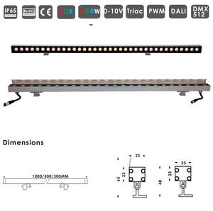 90W Point Control Wall Washer Lineaire Led Regenboog Buitenbouw Verlichting Led Wall Washer Met Dimmers - Product Image 5