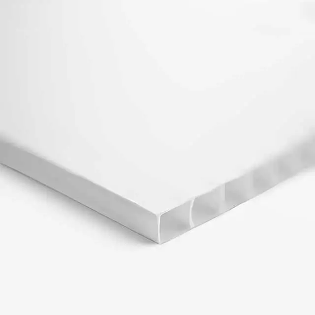 Оптовая продажа бесплатный образец высококачественный популярный 5x10 4 мм 8 мм 12 мм белый ПП полый гофрированный Coroplast лист