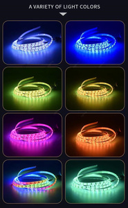 5mm genişlik 5V WS2812B LED şerit 2020 süper dar programlanabilir RGBIC dijital piksel su akış araba WS2812 WS2812B LED şerit işık - Product Image 4