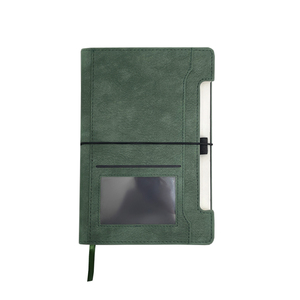 2026 Logotipo Personalizado PU Leather Planner A5 <span class=keywords><strong>Notebook</strong></span> Shorthand com 100 Folhas e Caneta Dentro Fantasia Impresso Diário para Uso do Presente