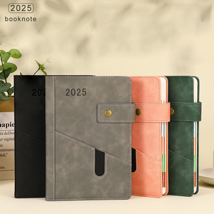 English Calendar Daily Planner Custom Logo Pu Leather Cover Undated Agenda A5 <strong>Notebook</strong> - Product Image 2