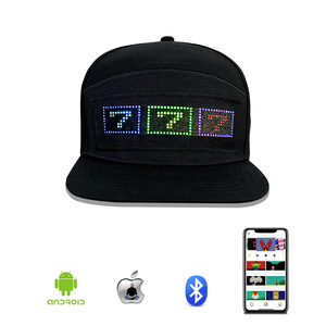 Smart APP Control Text <strong>Pattern</strong> DIY <strong>Program</strong> LED Message Display Sport Cap Luminous Hats - Product Image 2