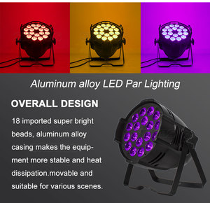 ไฟ LED PAR rgbwa UV 6 in 1ราคาประหยัด6/10 CH DMX ไฟพาร์ RG 18X18 W ราคาไม่แพง - Product Image 4