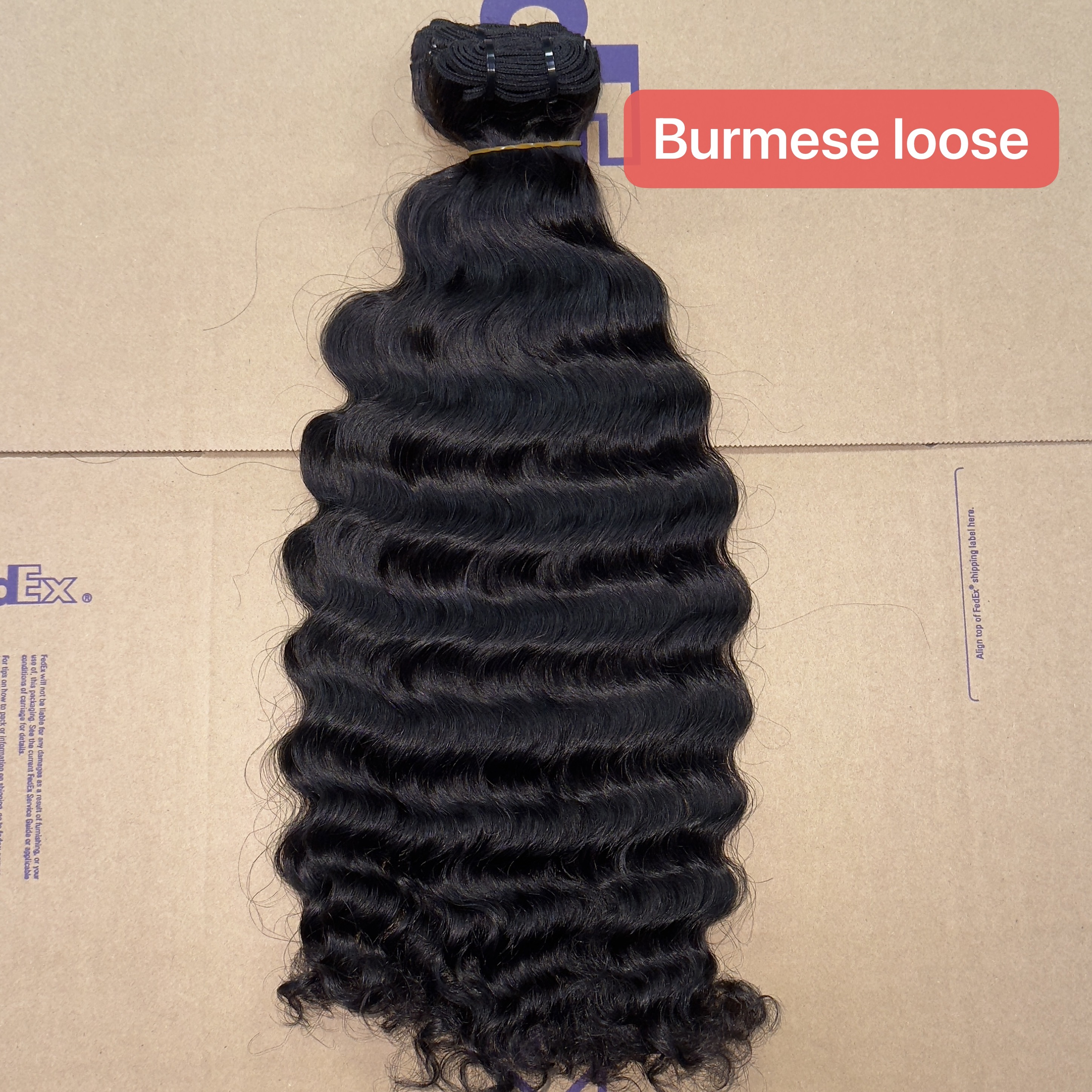 1 unidad de cabello birmano suelto ondulado
