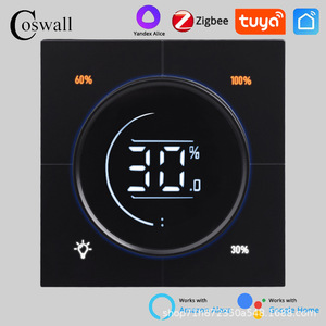 适用于家用欧盟/英国的图雅智能旋钮开关Zigbee无线三端双向可控硅发光二极管调光面板开关数字显示电脑材料 - Product Image 6