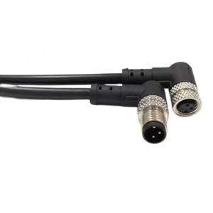 Connettore M12 inserzione diretta tipo connettori ad angolo retto impermeabili sistemi di controllo industriali segnale rete di alimentazione - Product Image 1