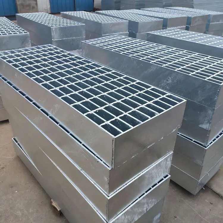 Welded galvanized metal grating walkway plate rainstorm drainage steel grating