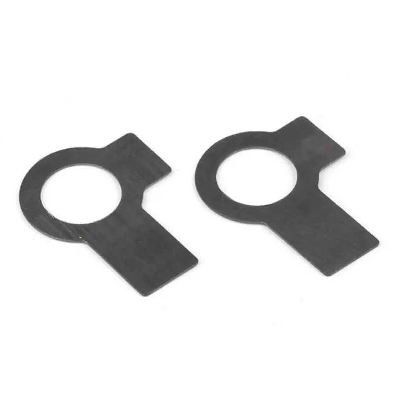 Arandela de bloqueo de dos lengüetas, arandela doble de acero inoxidable, color negro, DIN463