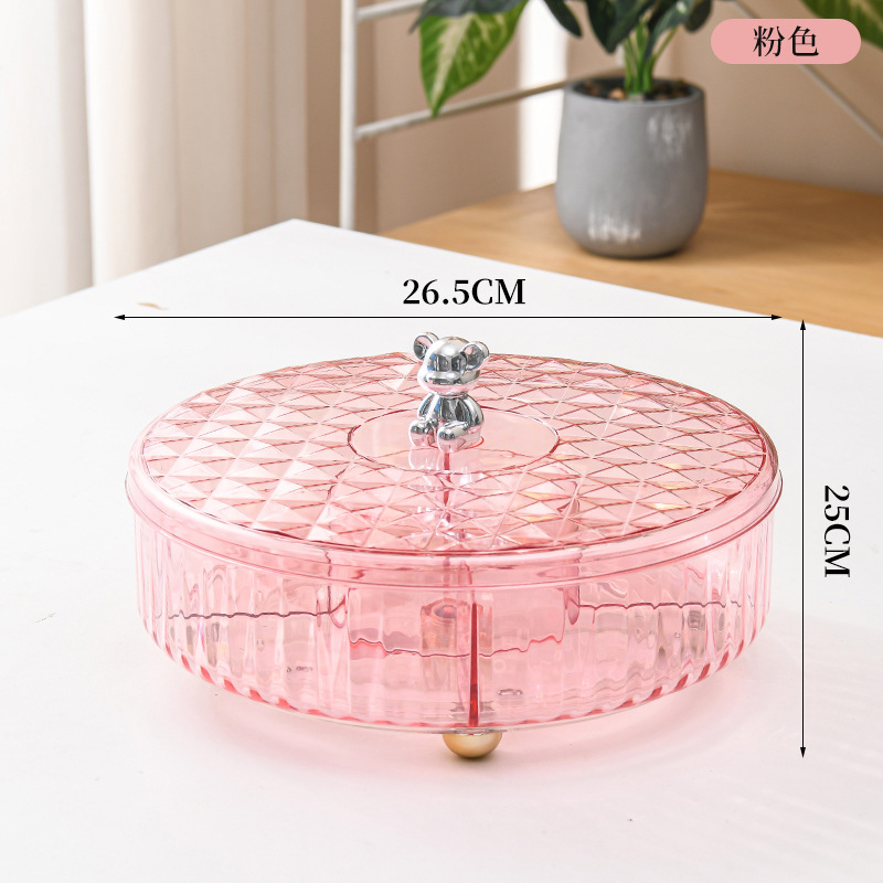 Pink Textured Bear Rotating Fruit Platter