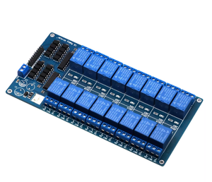 Hot Sales 5V 12V 16-Kanal-Relaismodul-Schnittstellenkarte für Arduino PIC ARM DSP-SPS mit Optokoppler schutz LM2576 Power